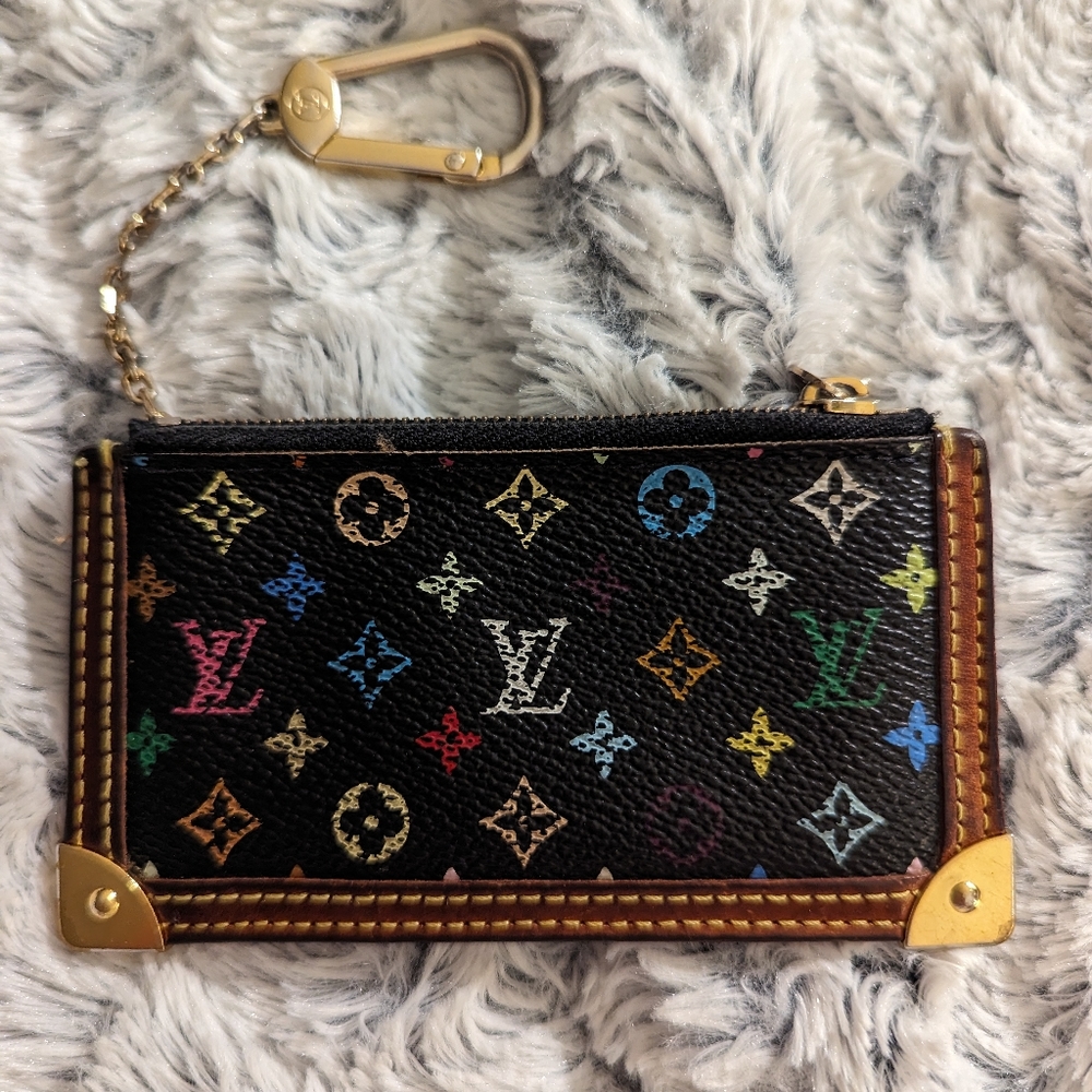 Lv black multicolor murakami key cles